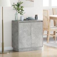 Berkfield Home Bedside Tables Concrete Grey Concrete Medium Decorative Inlays