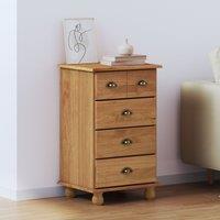 Berkfield Home Chest of Drawers 'ASKIM'Honey Brown 45.8x40x79 cm Solid Wood Pine