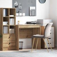 Berkfield Home Desk Artisan Oak 80x50x76 cm Engineered wood in Brown | Size: 80 x 50 x 76 cm