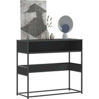 Berkfield Home Console Table Black 90x35x80 cm Engineered Wood | Size: 90 x 35 x 80 cm