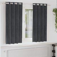 Berkfield Home Blackout Curtains with Eyelets 2 pcs Light Grey Velvet