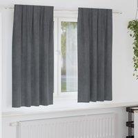 Berkfield Home Blackout Curtains with Top Tape 2 pcs Super Light Grey Velvet
