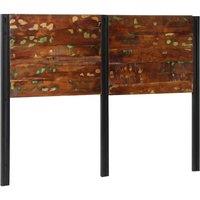 Berkfield Home Headboard 140 cm Solid Wood Reclaimed & Iron in Brown