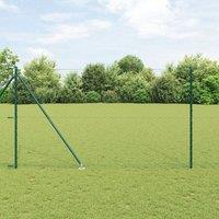 Berkfield Home Hexagon Fence Green 1.6x25 m Steel