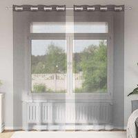 Berkfield Home Voile Curtains with Grommets 2 pcs Light Brown