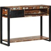Berkfield Home Console Table Multicolour 100x35x75 cm Solid Wood Reclaimed | Size: 100 x 35 x 75 cm