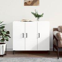 Berkfield Home Sideboard White 90x34x80 cm Engineered Wood | Size: 90 x 34 x 80 cm