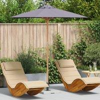 Berkfield Home Dark Grey Garden Parasol 217x230 cm Bamboo