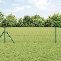 Berkfield Home Hexagon Fence Grey 0, 5x50 m Steel in Green