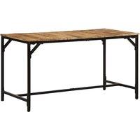 Berkfield Home Dining Table 140x70x75 cm Solid Wood Rough Mango in Brown | Size: 140 x 70 x 75 cm