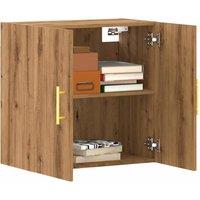 Berkfield Home Wall Cabinet Artisan Oak 60x31x60 cm Engineered Wood in Brown | Size: 60 x 31 x 60 cm