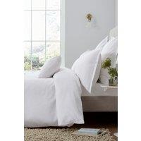 Murmur 'Ari' Cotton Duvet Cover in White | Size: Single