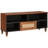 Berkfield Home Media Storage Cabinets & Racks Brown Cane & solid mango wood