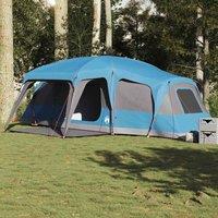 Berkfield Home Family Tent with Porch Dome 9-Person Blue Waterproof