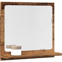 Berkfield Home Bathroom Mirror Cabinet Old Wood 40x11x37 cm Engineered Wood in Brown | Size: 40 x 11 x 37 cm