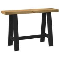 Berkfield Home Console Table NOAIN A-Shaped Legs 120x30x75 cm Solid Wood Pine in Brown | Size: 120 x 30 x 75 cm