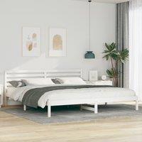 Berkfield Home with Headboard White 180 x 210 cm Solid pine wood
