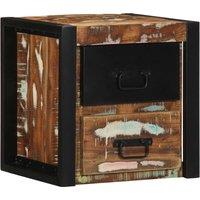 Berkfield Home Bedside Cabinet Multicolour 40x35x40 cm Solid Wood Reclaimed | Size: 40 x 35 x 40 cm