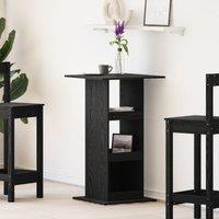Berkfield Home Bar Table with Storage Black Oak 60x60x102 cm Engineered Wood | Size: 60 x 60 x 102 cm