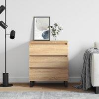 Berkfield Home Sideboard Sonoma Oak 60x35x70 cm Engineered Wood in Brown | Size: 60 x 35 x 70 cm