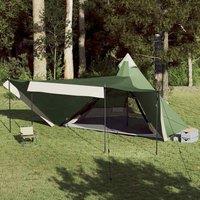 Berkfield Home Family Tent Tipi 8-Person Green Waterproof