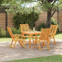 Berkfield Home Reclining Garden Chairs 4 pcs Solid Wood Acacia