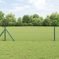 Berkfield Home Chain Link Fence Green 0.4x10 m Steel