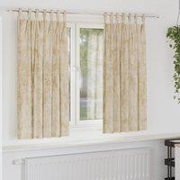 Berkfield Home Velvet Curtains 2 pcs with Eyelets Cream 175x140 cm