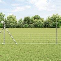 Berkfield Home Field Fence 1x25 m Galvanised Steel in Silver