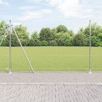 Berkfield Home Hexagon Fence 1.4x25 m Galvanised Steel in Silver