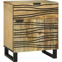 Berkfield Home Bedside Cabinet 50x33x60 cm Solid Mango Wood in Brown | Size: 50 x 33 x 60 cm