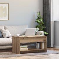 Berkfield Home Coffee Table Artisan oak 102 x 50 x 52.5 cm Engineered wood in Brown