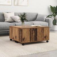 Berkfield Home Coffee Table Old wood 75 x 75 x 38 cm Engineered wood in Brown