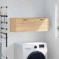 Berkfield Home Wall Cabinet Sonoma Oak 100x36.5x35 cm Engineered Wood in Brown
