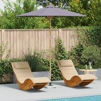 Berkfield Home Dark Grey Garden Parasol 240x260 cm Bamboo