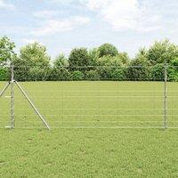 Berkfield Home Field Fence 1x50 m Galvanised Steel in Silver