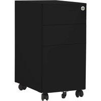 Berkfield Home Mobile File Cabinet Black 30x45x59 cm Steel | Size: 30 x 45 x 59 cm