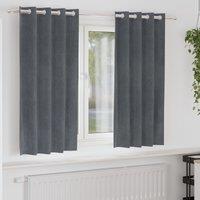 Berkfield Home Blackout Curtains with Eyelets 2 pcs Super Light Grey Velvet