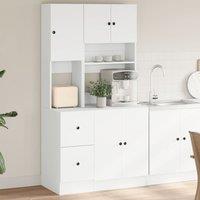 Berkfield Home Kitchen Cabinet White 95x50x180 cm Engineered Wood | Size: 95 x 50 x 180 cm