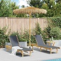 Berkfield Home Tiki Umbrella with Banana Leaf Canopy 180 cm Bamboo