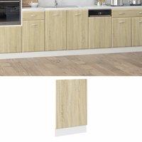 Berkfield Home Dishwasher Panel Lyon Sonoma Oak 45x3x67 cm Engineered Wood in Brown | Size: 45 x 3 x 67 cm