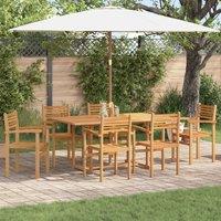 Berkfield Home Garden Stacking Chairs 6 pcs Brown 55.5 x 55.5 x 90 cm