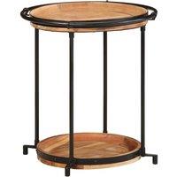 Berkfield Home Side Table 55x60 cm Solid Wood Acacia in Brown | Size: 55x60 cm
