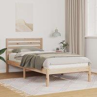Berkfield Home with Headboard Brown 80 x 200 cm Solid pine wood