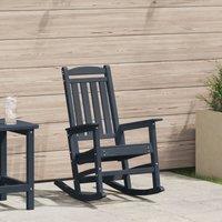 Berkfield Home Garden Rocking Chair Navy Blue 70x92x108 cm HDPE | Size: 70 x 92 x 108 cm