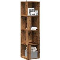 Berkfield Home Corner Cabinet Old Wood 33x33x132 cm Engineered Wood in Brown | Size: 33 x 33 x 132 cm