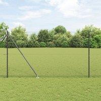 Berkfield Home Hexagon Fence Grey 1.6x10 m Steel