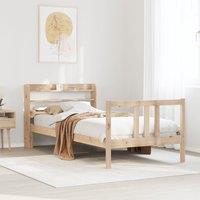 Berkfield Home Bed Frame with Headboard without Mattress 90x190 cm Single in Brown