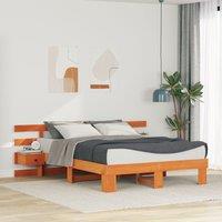Berkfield Home Brown 140 x 200 cm Solid pine wood & Solid pine wood