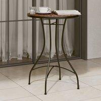 Berkfield Home Mosaic Bistro Table Terracotta 50x70 cm Ceramic in Orange | Size: 50x70 cm